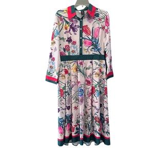 NWT - LAI MENG FIVE CATS Dalia Macphee Dress Womens Size 8 Midi Floral